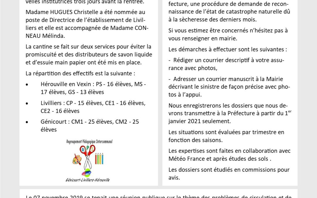 Le Tambourin – Octobre 2020