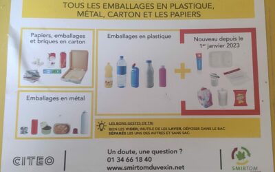 Étiquette bac jaune